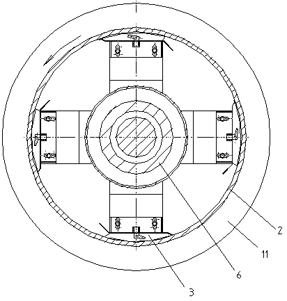 Helical turbulence water cooling reel of metal wire drawer