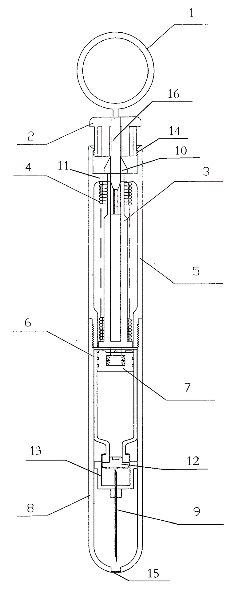 Automatic emergency syringe