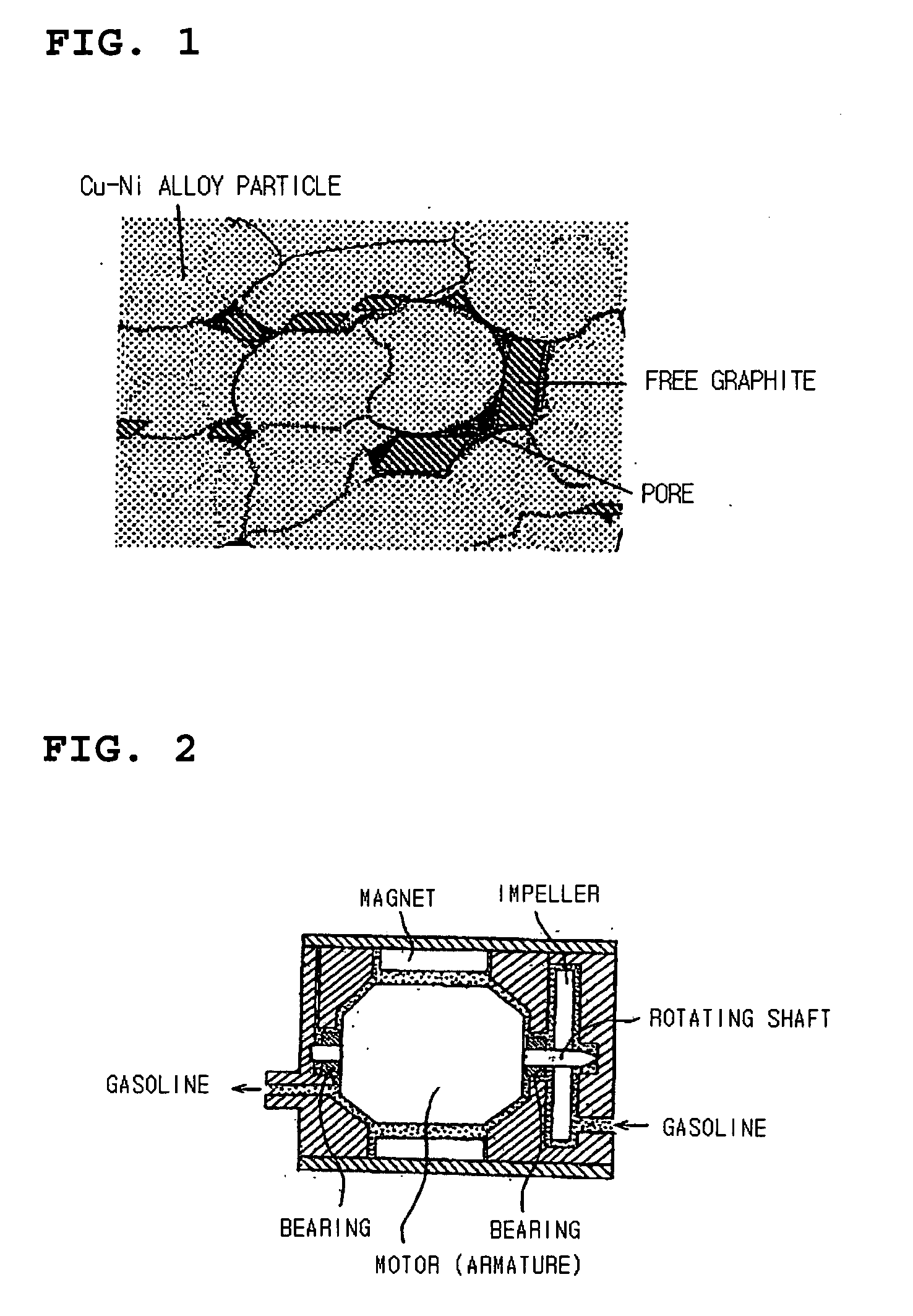 Abrasion-resistant bearing of motor type fuel pump