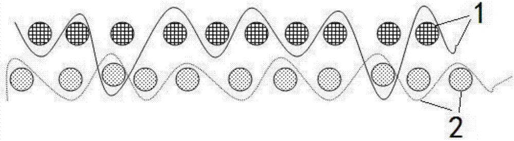 Double-layer flame-retardant fabric with water-repellent surface layer and hydrophil inner layer, and preparation technology thereof