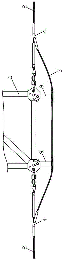 Tower ground wire overbridge apparatus for power transmission line inspection robot