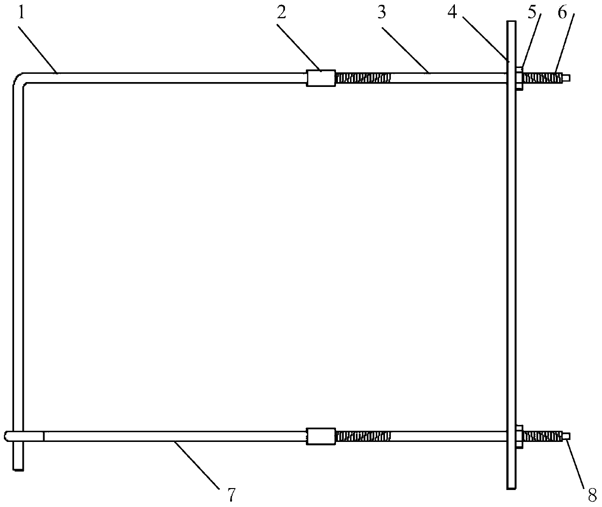 Concrete engineering expansion joint vertical sealing up structure fixing member and application thereof