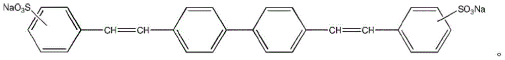 Preparation method of fluorescent brightener water solution for detergent