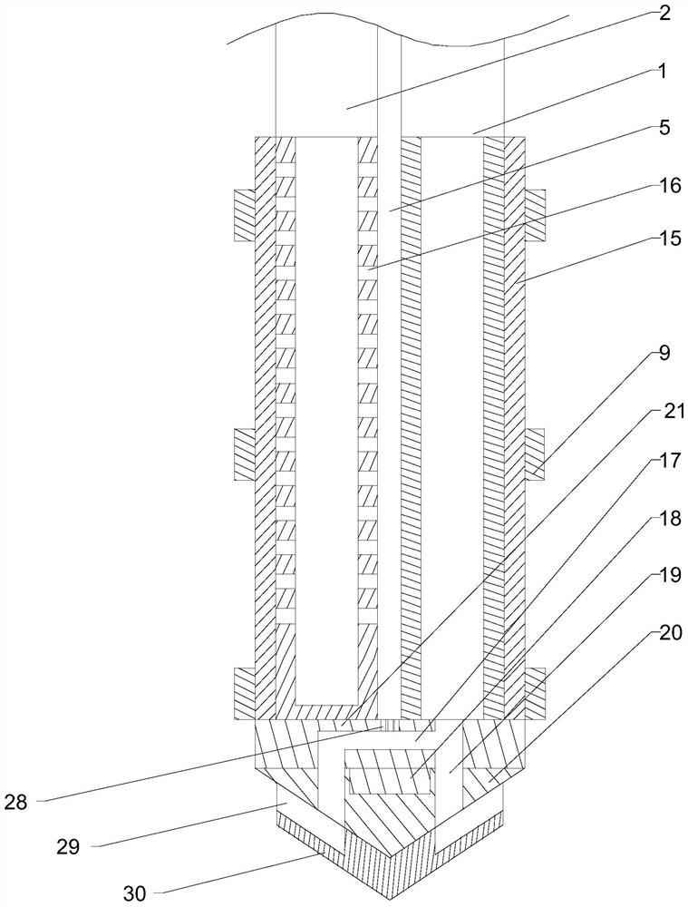 Microbe alternate grouting device for soft soil stabilization and using method