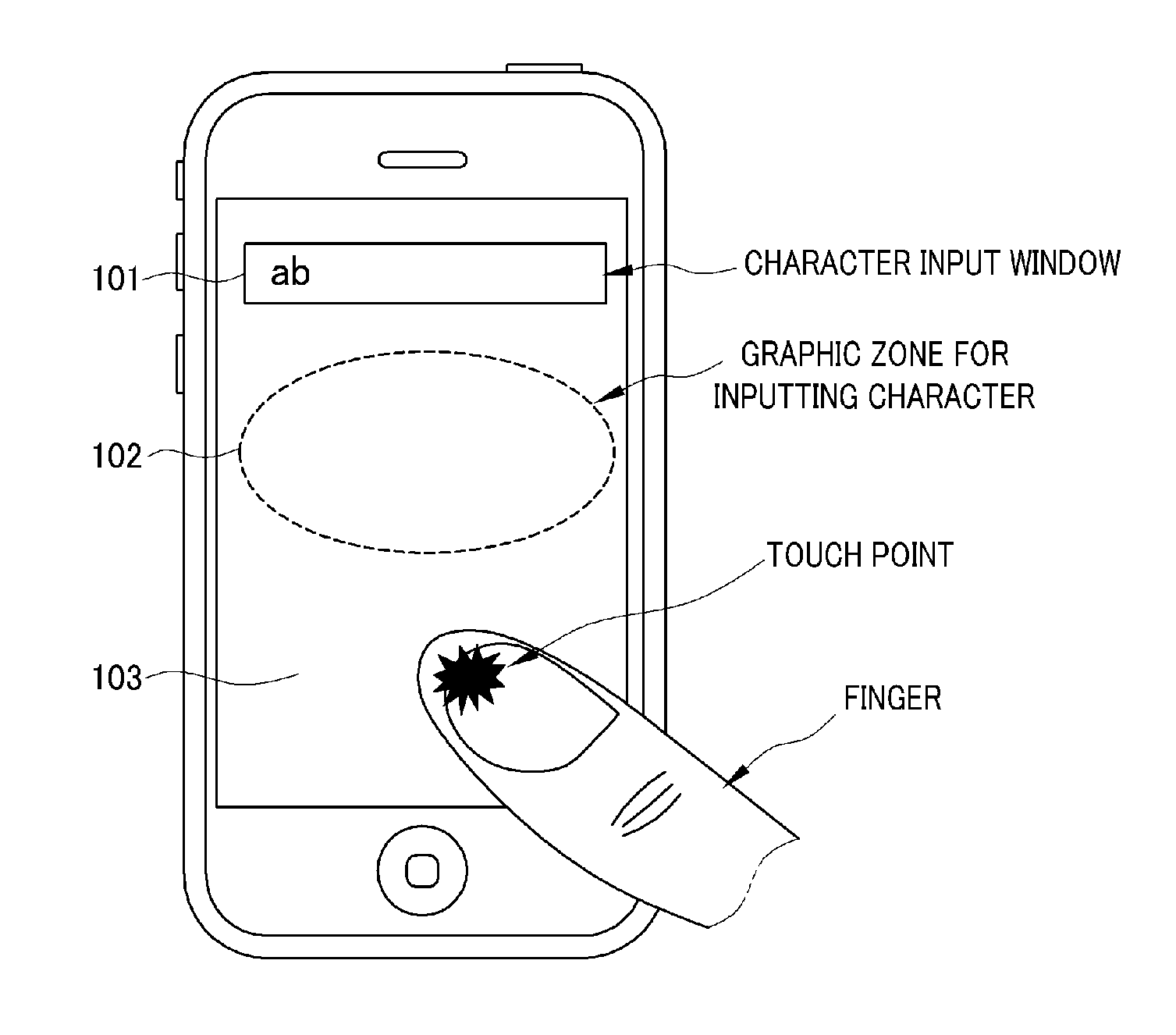 Written character inputting device and method