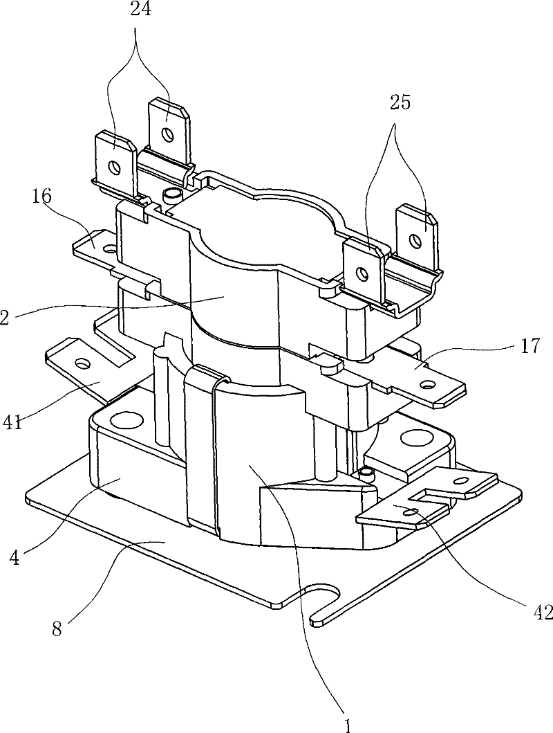 Double-pole single-throw type temperature controller