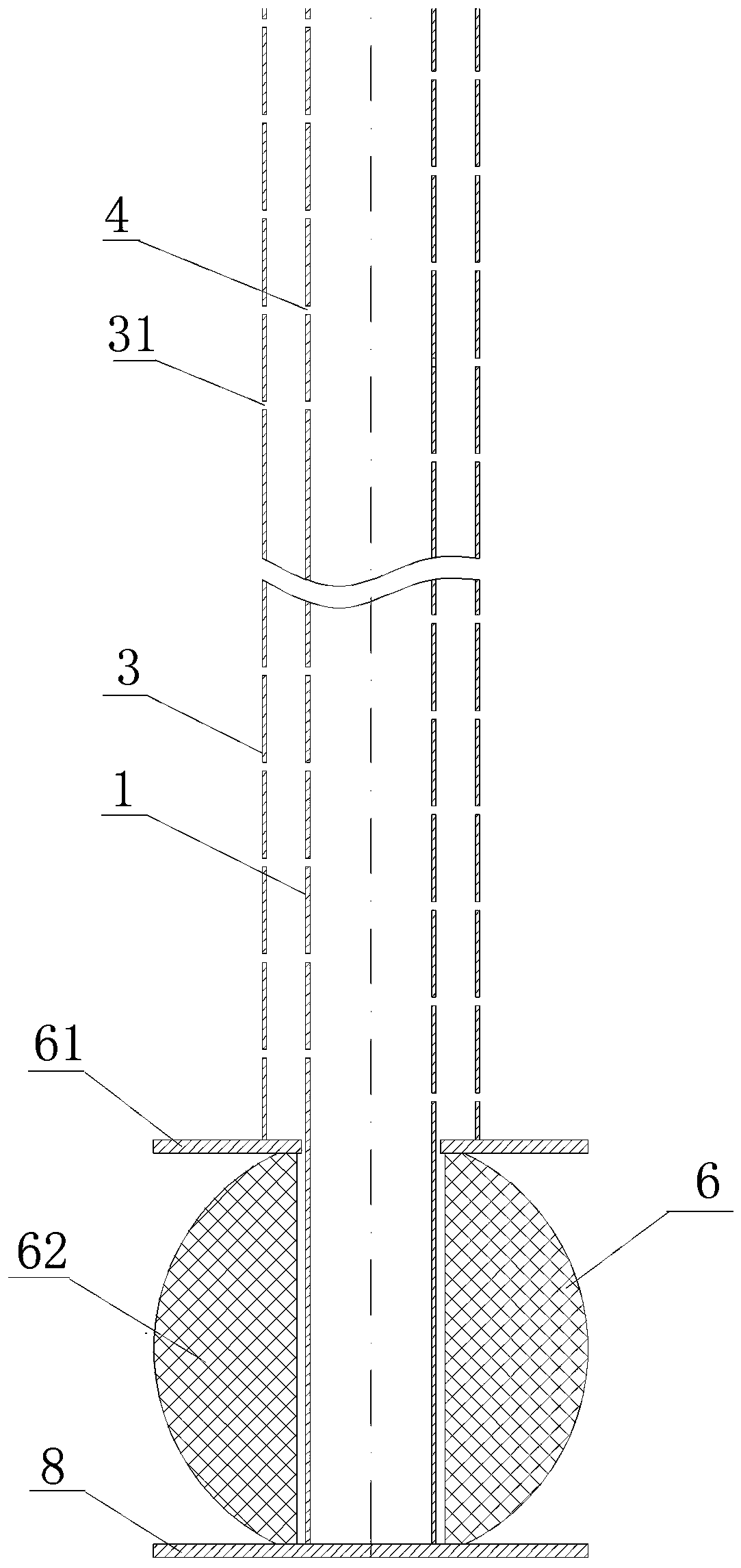 Double-tube extrusion type layered water stop