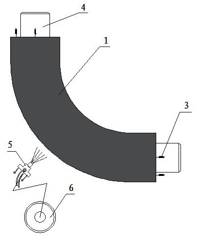 Polyurethane spraying outer protection pipe spraying integrally-formed prefabricated heat preservation pipefitting and spraying method