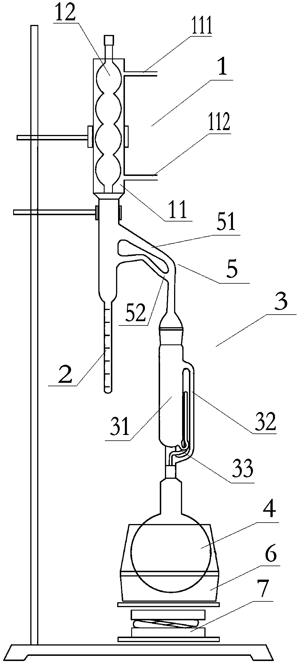 Detection device for oil sands and working method