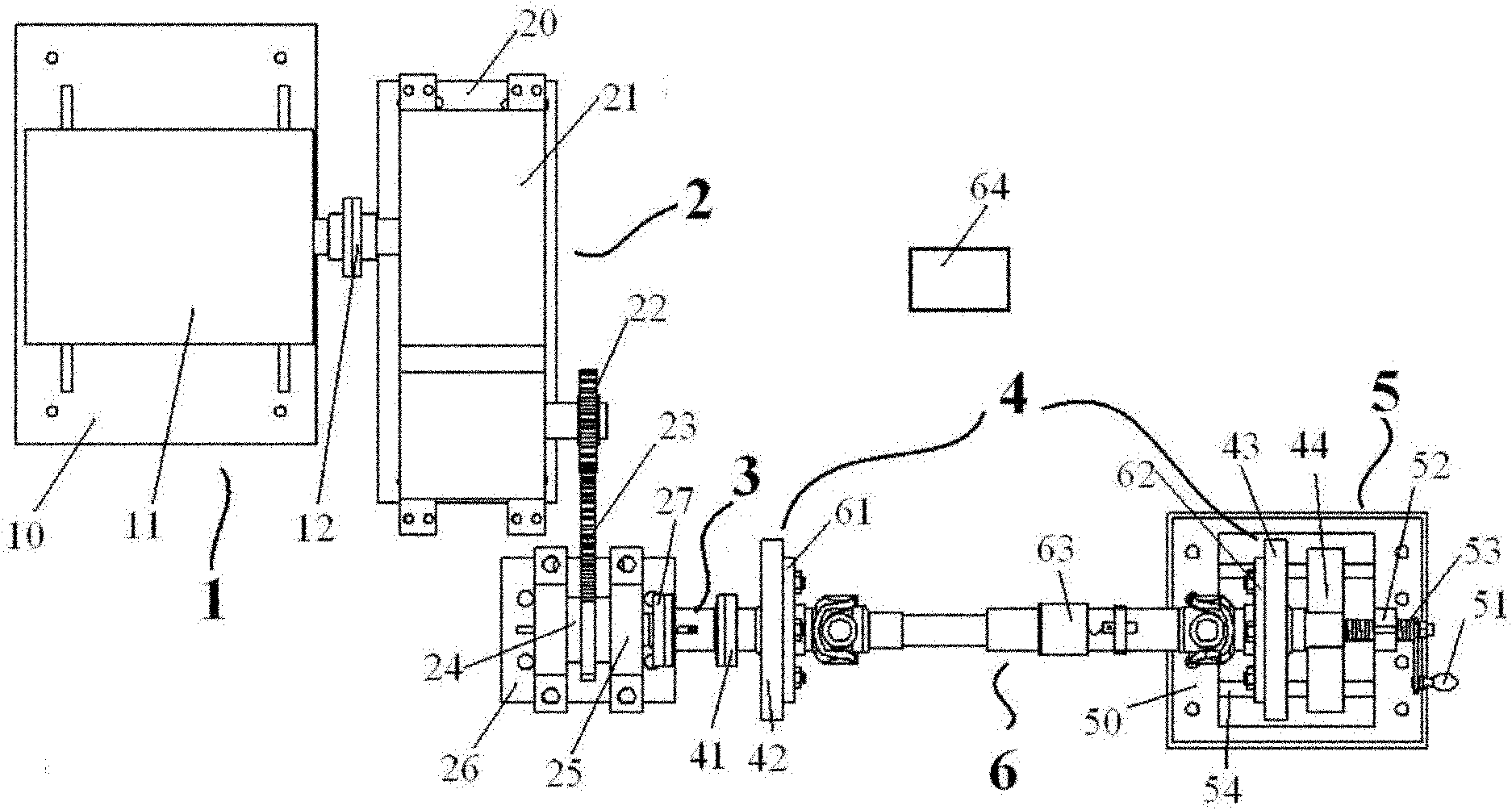 Torque calibration test bed for loader transmission shaft