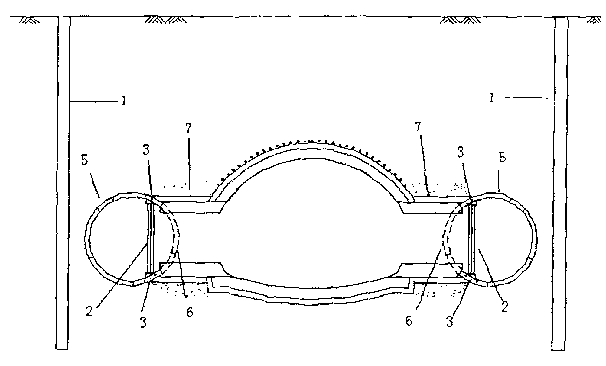 Peg-pole-prestress supporting system and construction method thereof