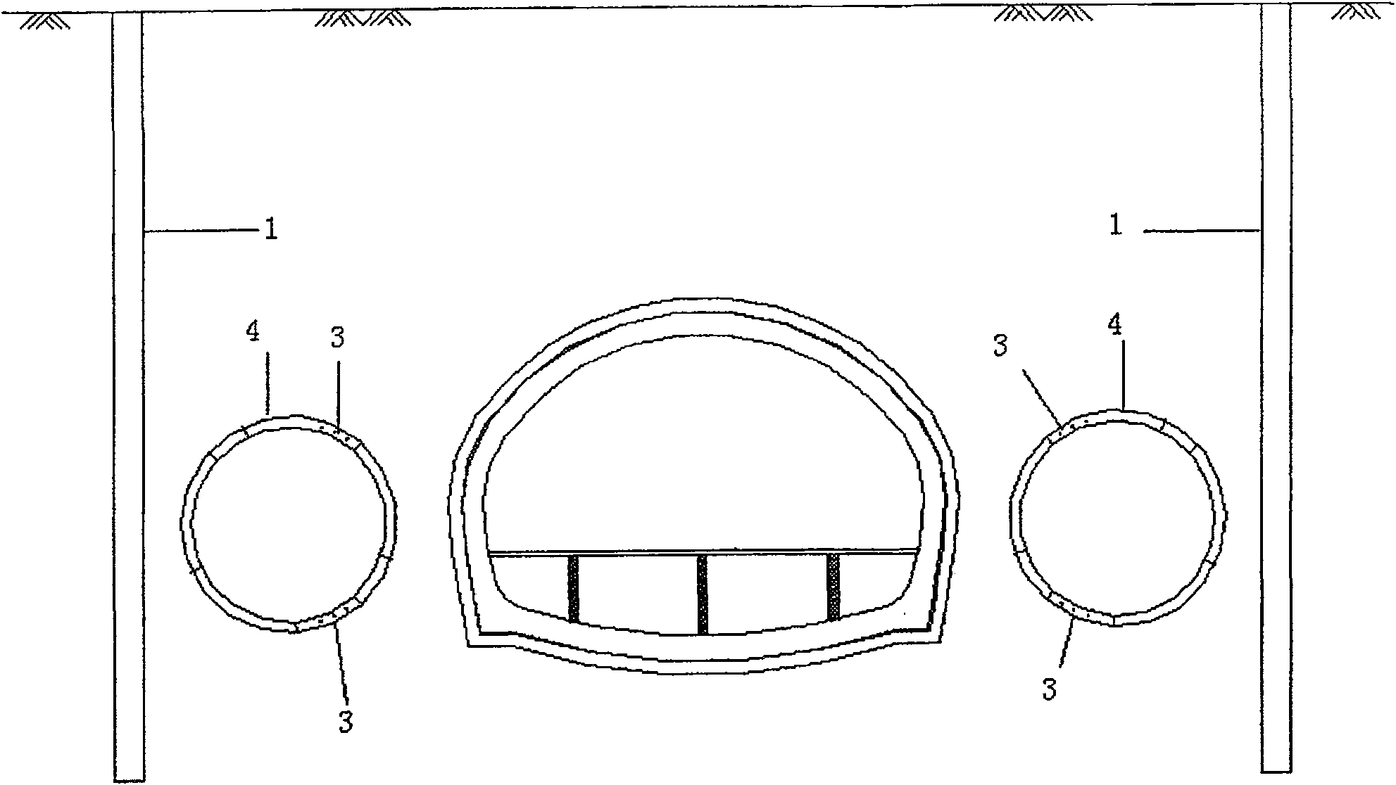 Peg-pole-prestress supporting system and construction method thereof