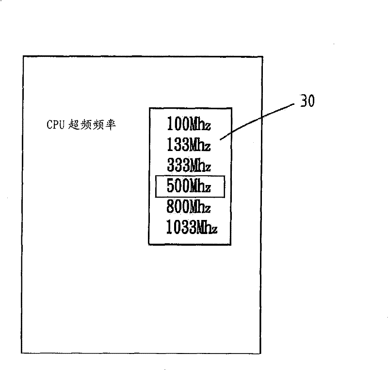 Central processing unit overclocking method for computer mainboard