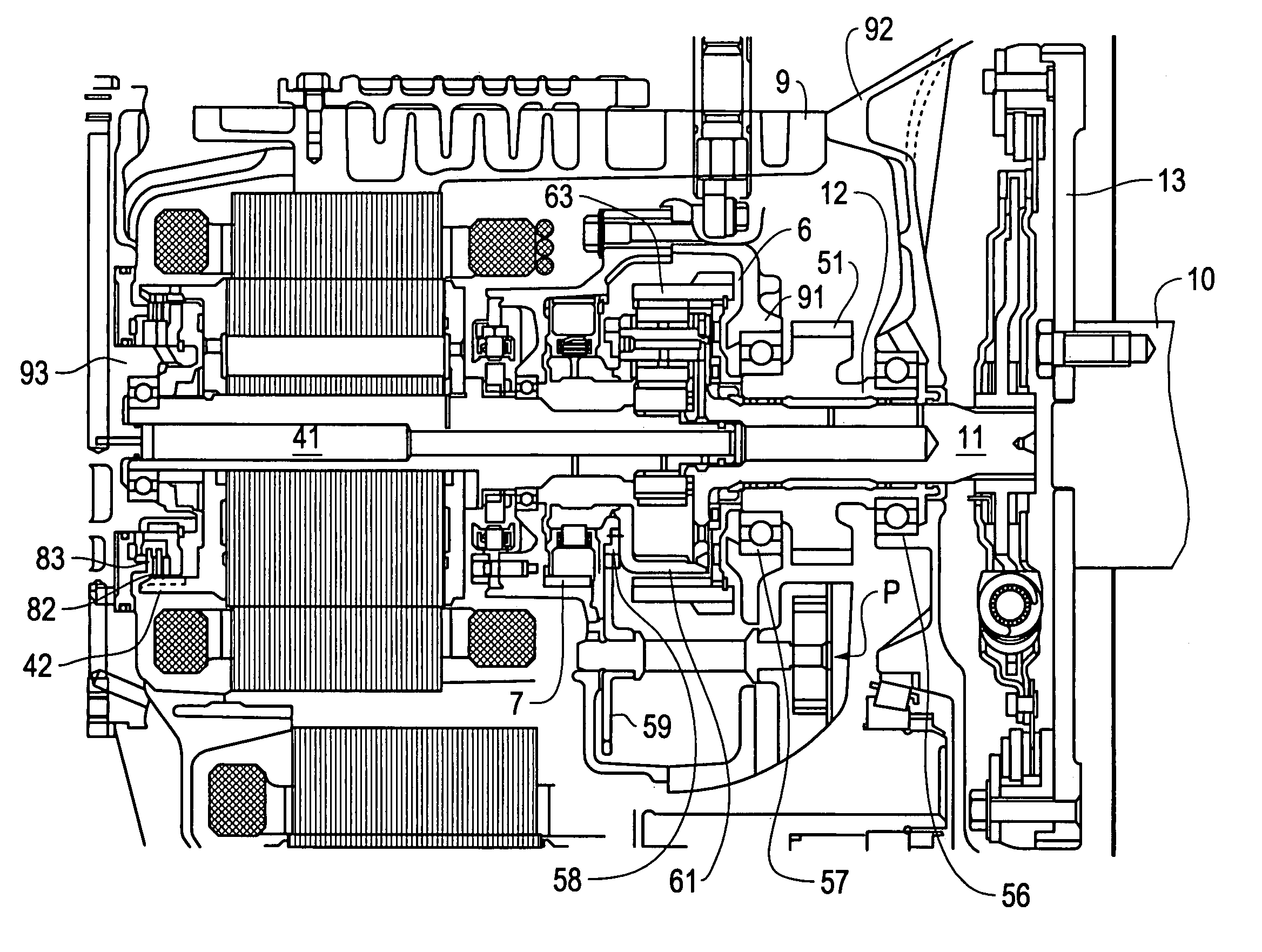 Drive unit equipped with electrical motor