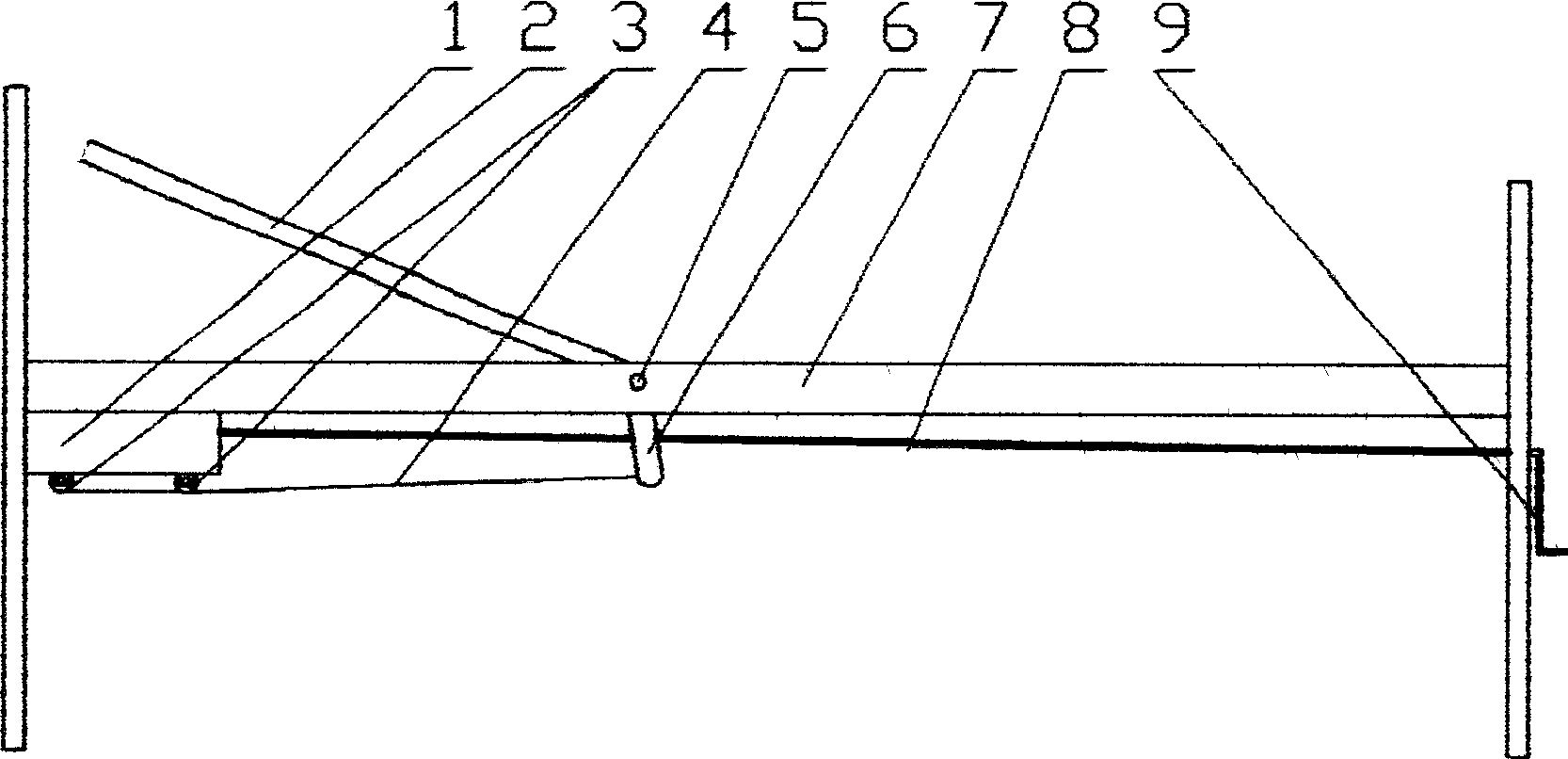 Differential type spring balancing nursing bed