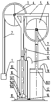 A hydraulic range-extending pumping unit for an offshore platform