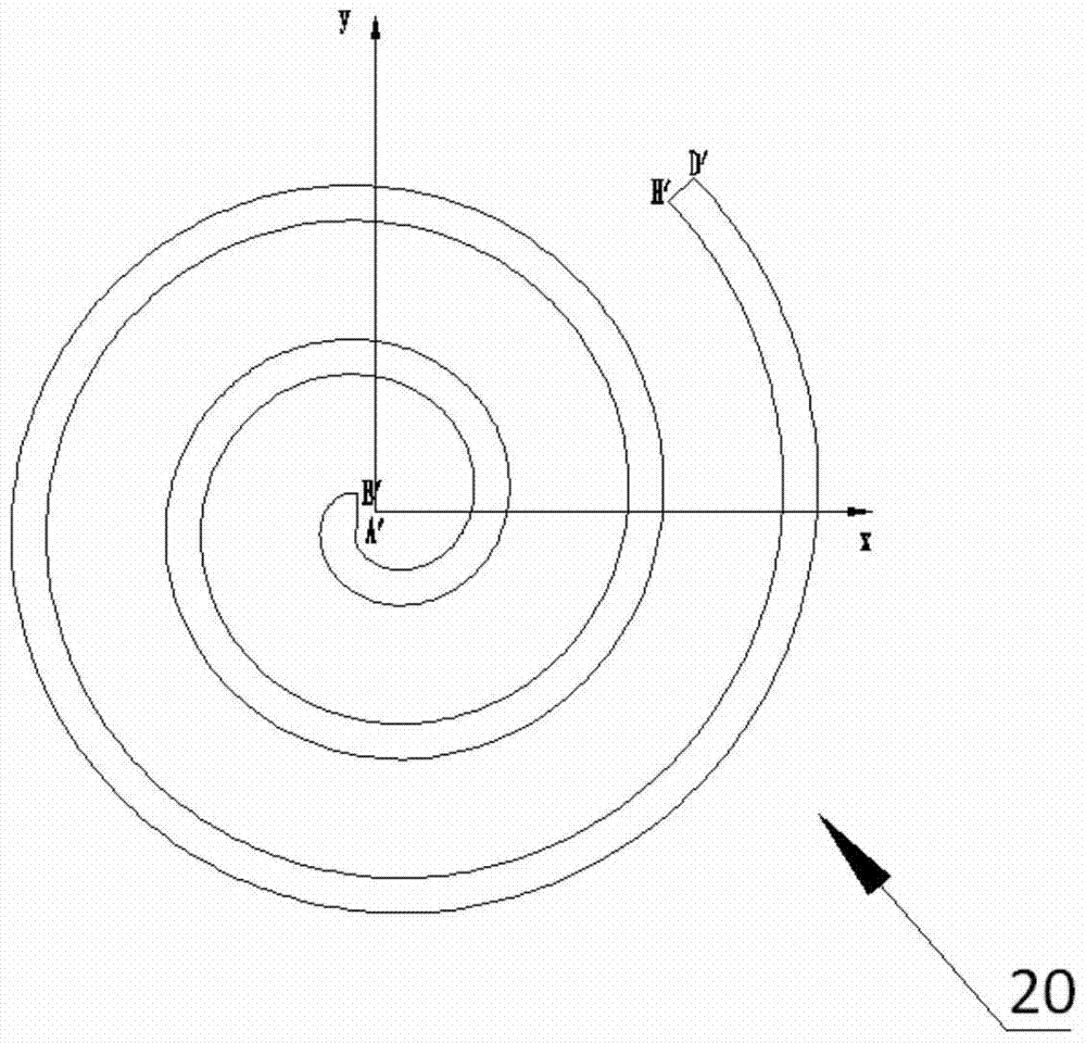 A scroll with scroll profile structure, scroll structure and scroll compressor