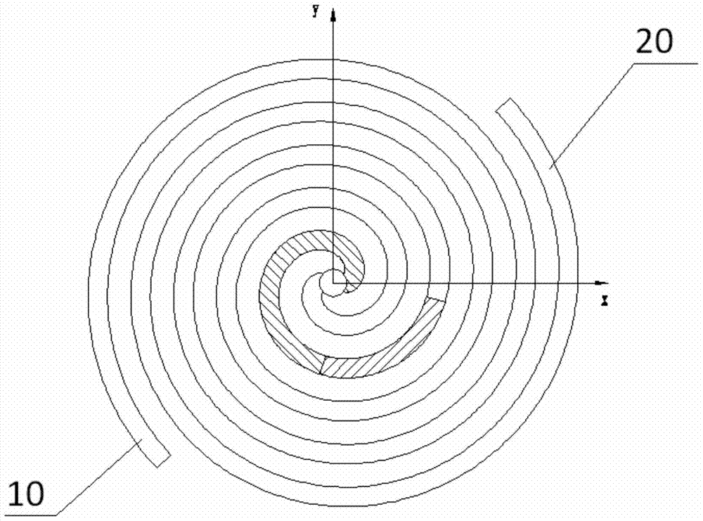 A scroll with scroll profile structure, scroll structure and scroll compressor