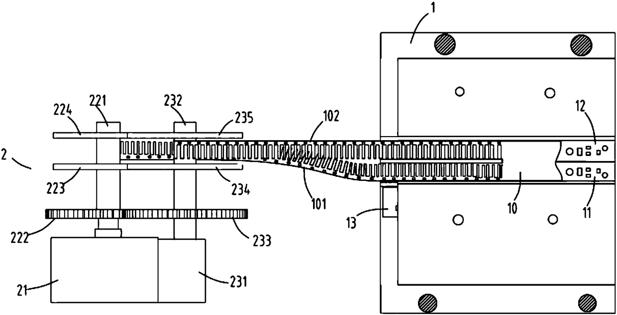 A material-saving stamping die and its coiling device