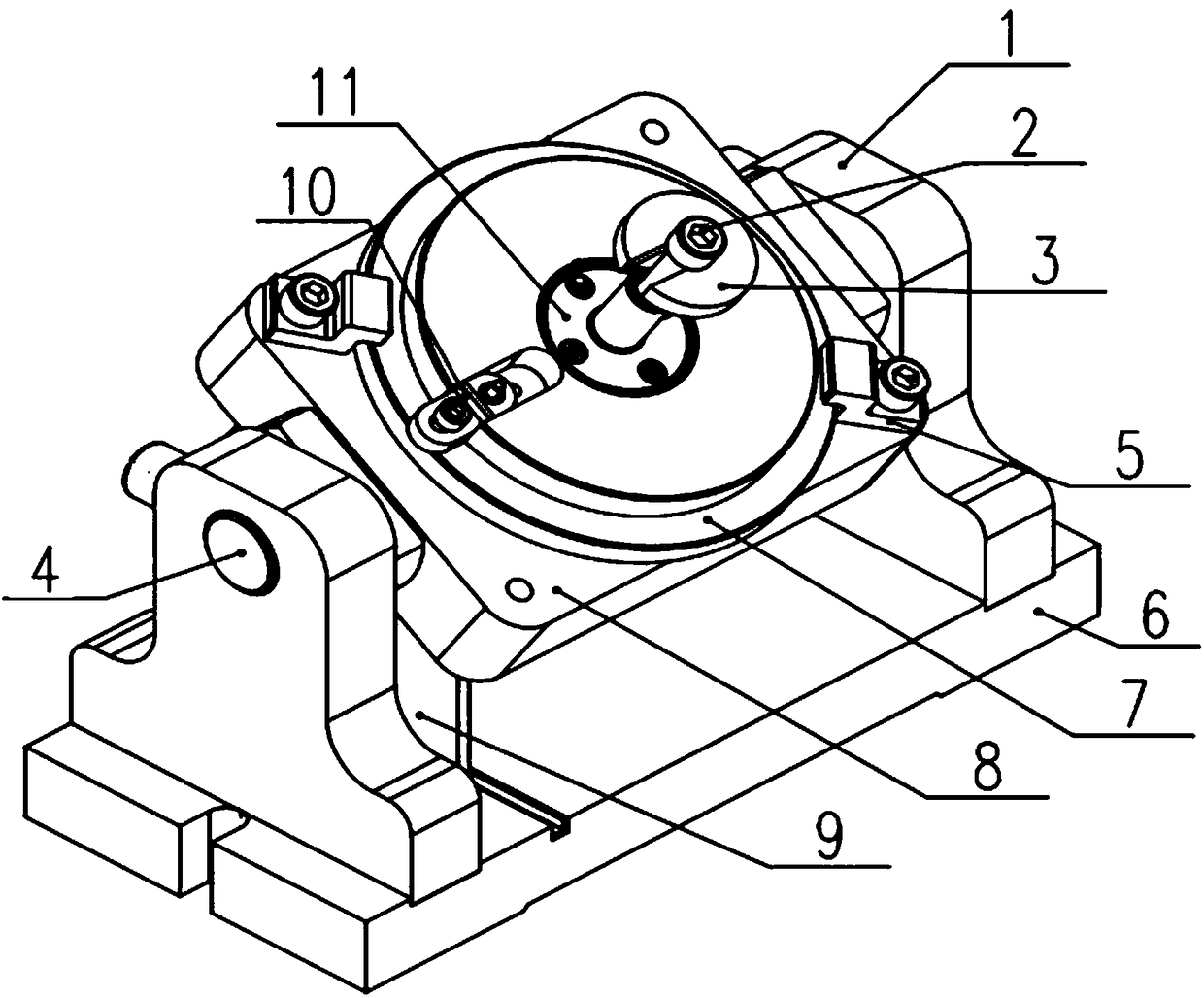 Compressor cylinder block machining fixture