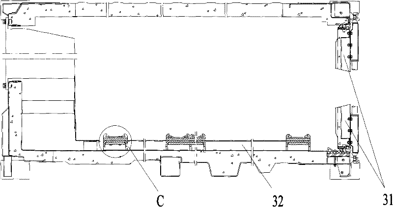 Combined system of transporting equipment