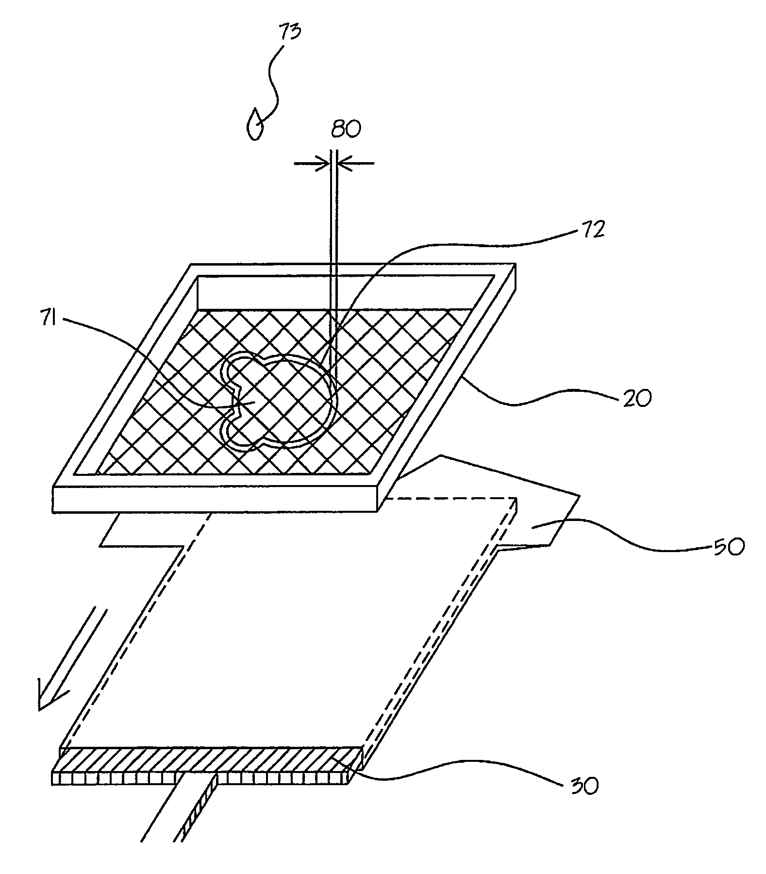 Method of durably grafting a decorated fabric to a cloth such as jeans with stencil