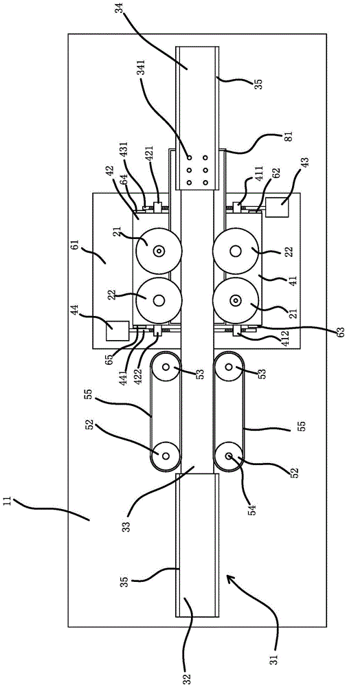 A grinding machine for the end face of the bearing outer ring