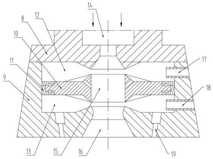 An automatic spraying device for a spraying production line