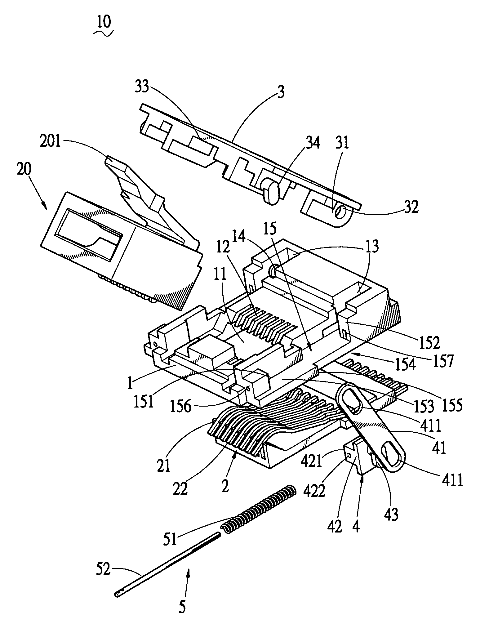 Open/close type electrical connector