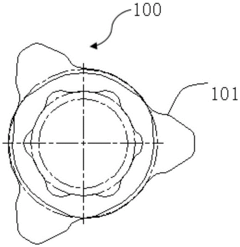 Reverse back-extrusion process of equilateral three-jaw flange sliding sleeve and reverse back-extrusion die