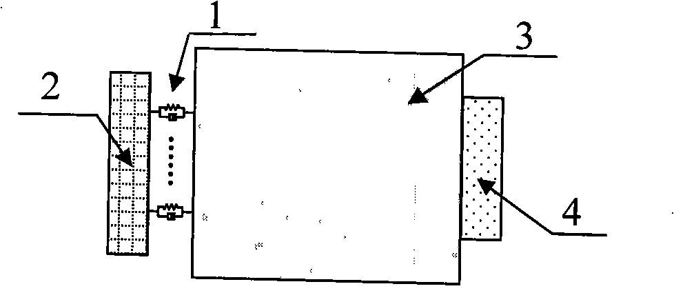 Damping flexible connecting method for spacecraft