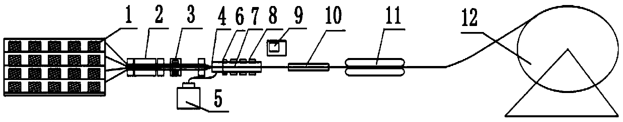 A fiber reinforced composite material continuous sucker rod and its preparation device and method