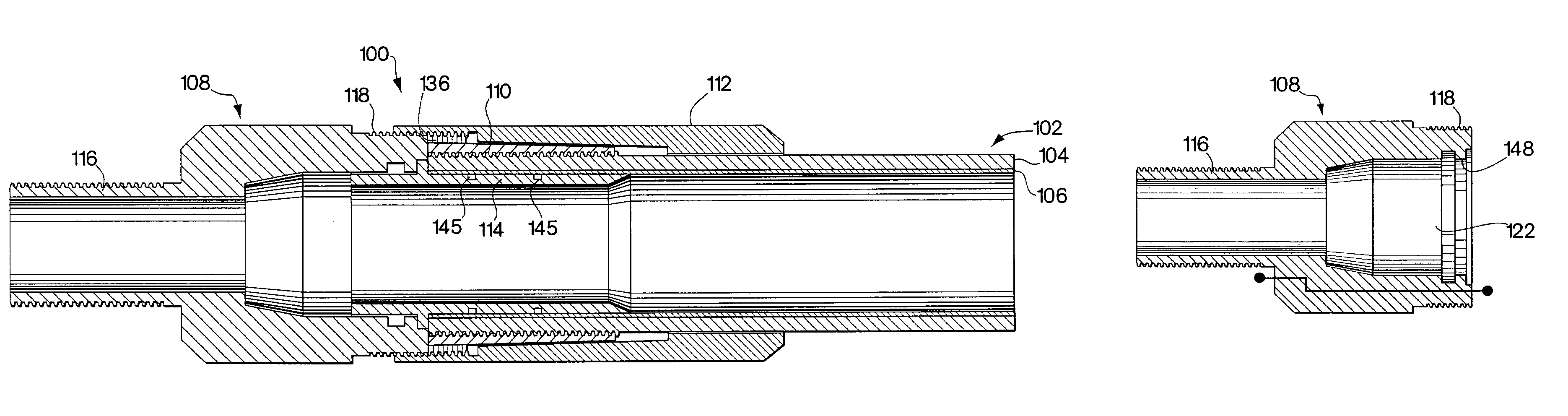 Composite coiled tubing end connector