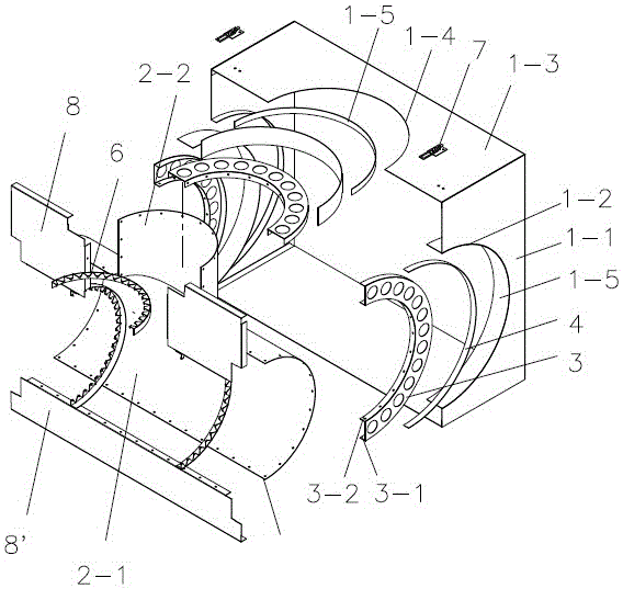 A metal reflective insulation block