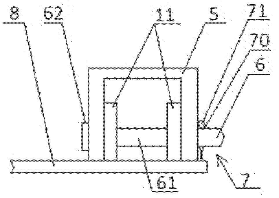 Rotary table main body structure and crane provided with same