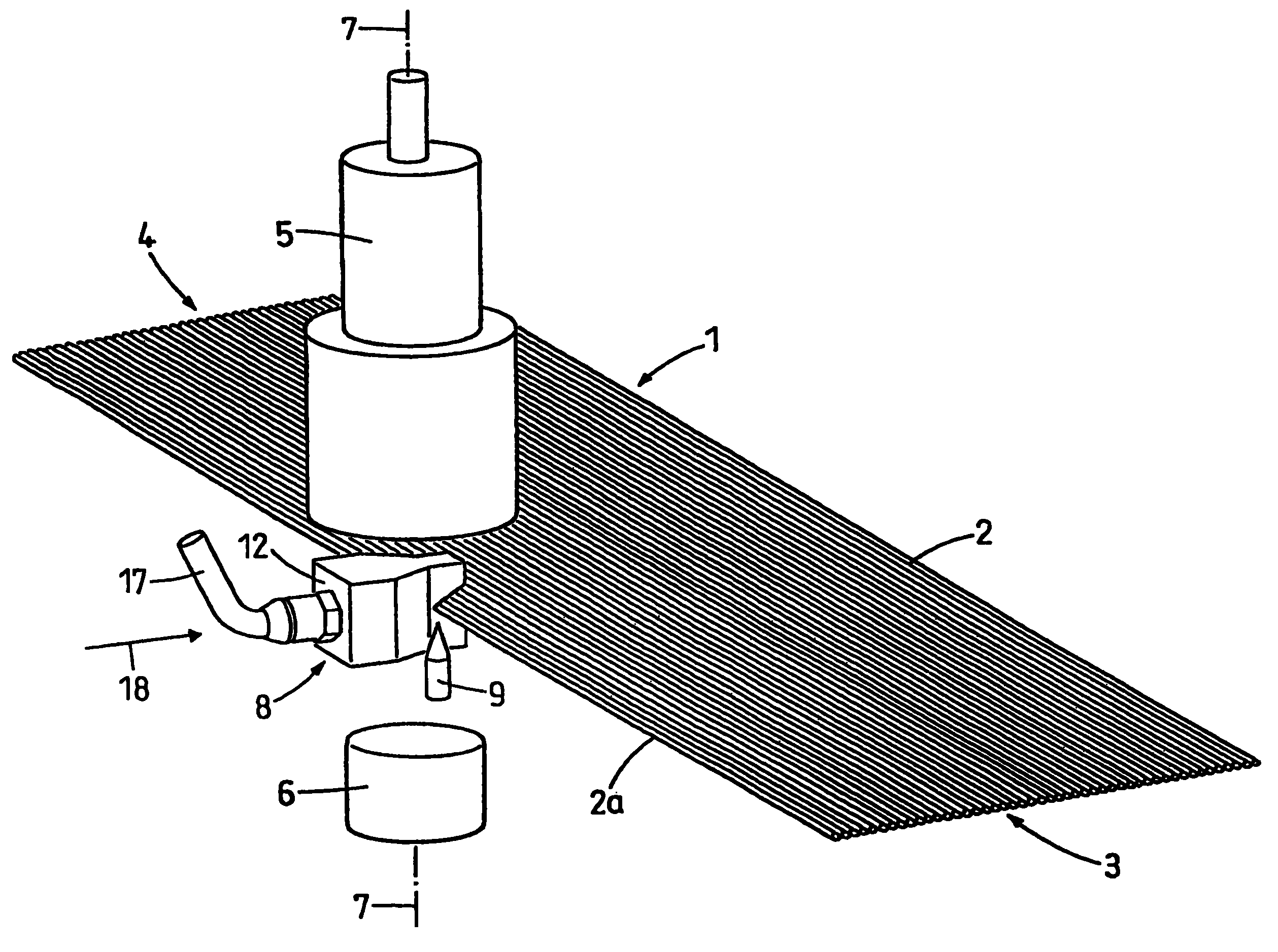 Device and method for separating threads out of a thread layer