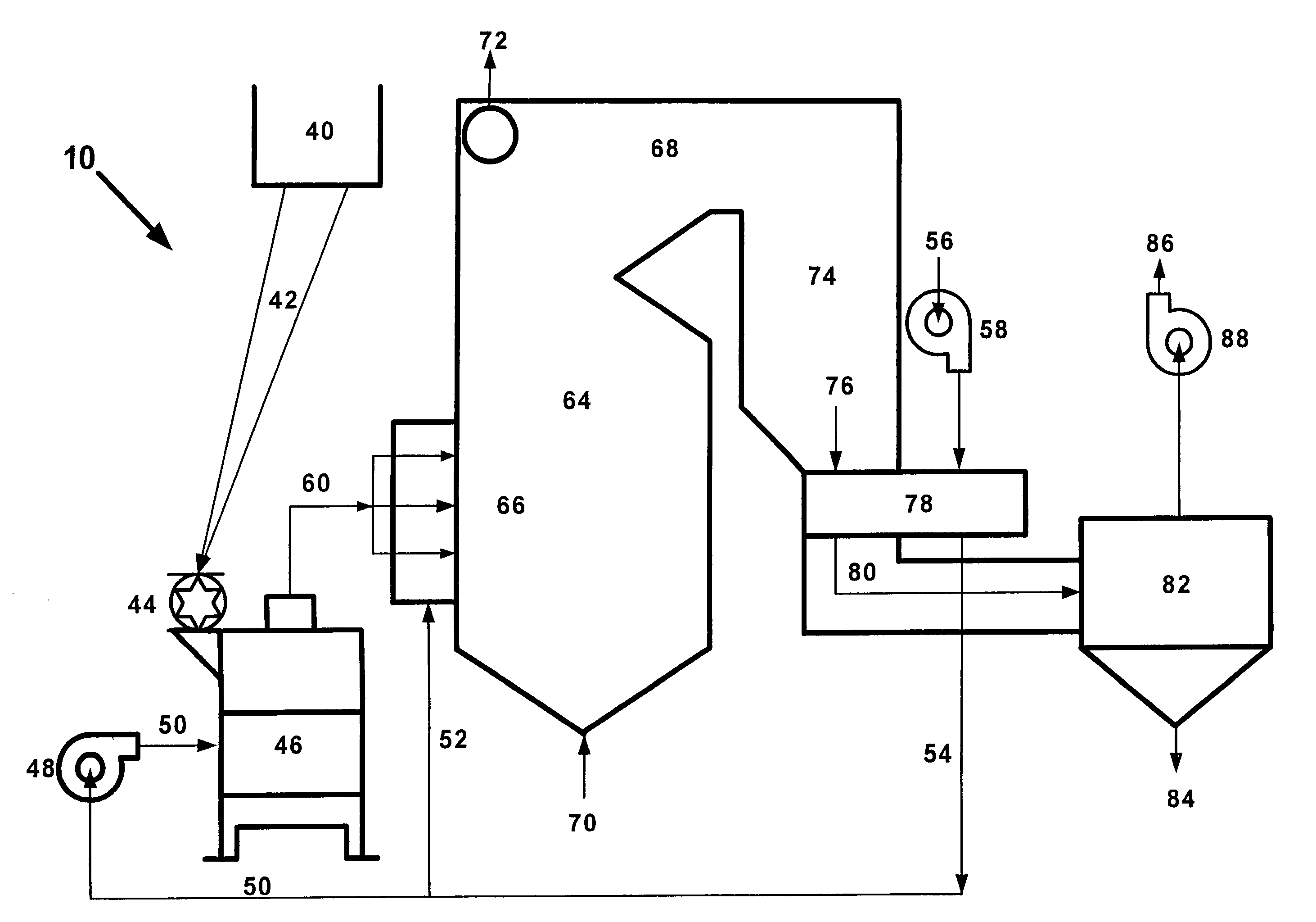 Coal treatment process for a coal-fired power plant