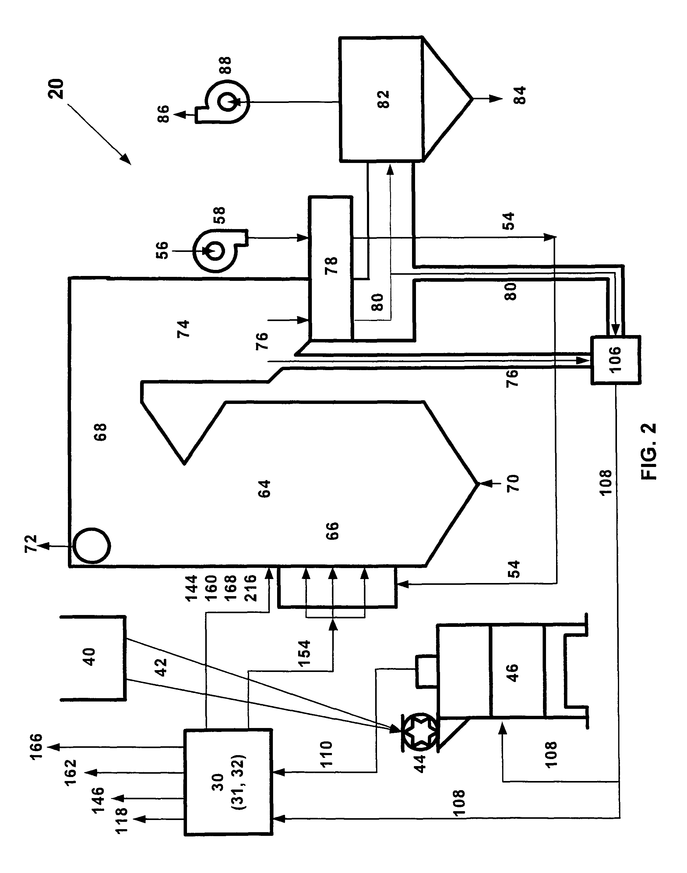 Coal treatment process for a coal-fired power plant