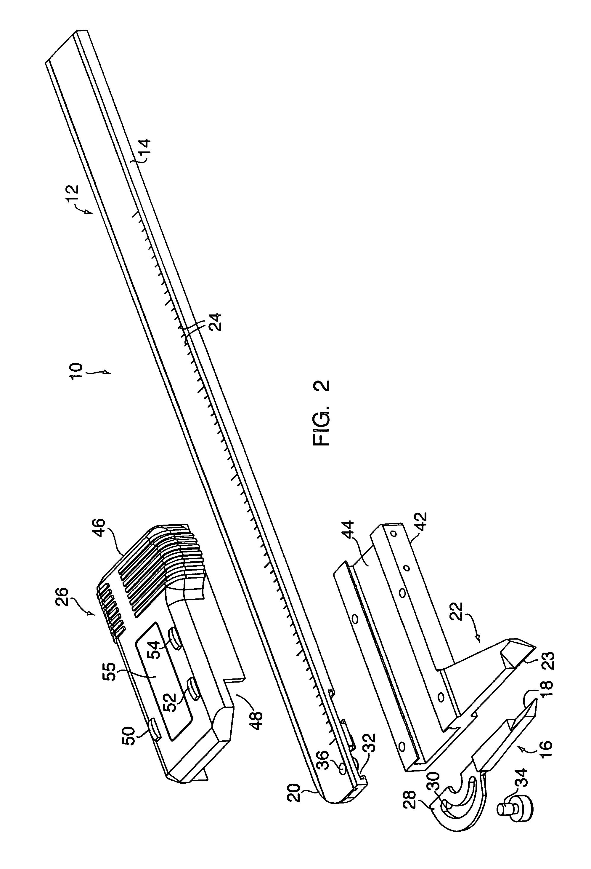 Slide caliper assembly and method of use