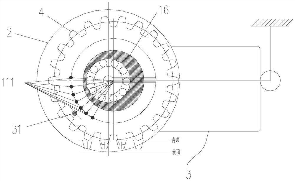 A rack wheel height adjustment mechanism and a rack wheel drive device