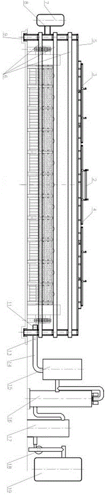 Silicon carbide smelting waste gas collecting and purifying device