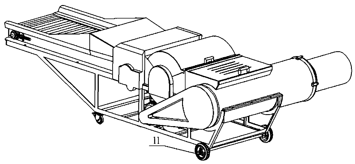 Silage crushing, rubbing filamentation and packing integrated operation machine