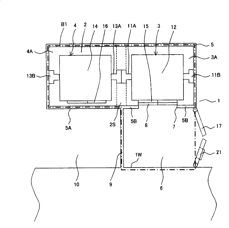 Parallel arranged elevator apparatus and its operation method