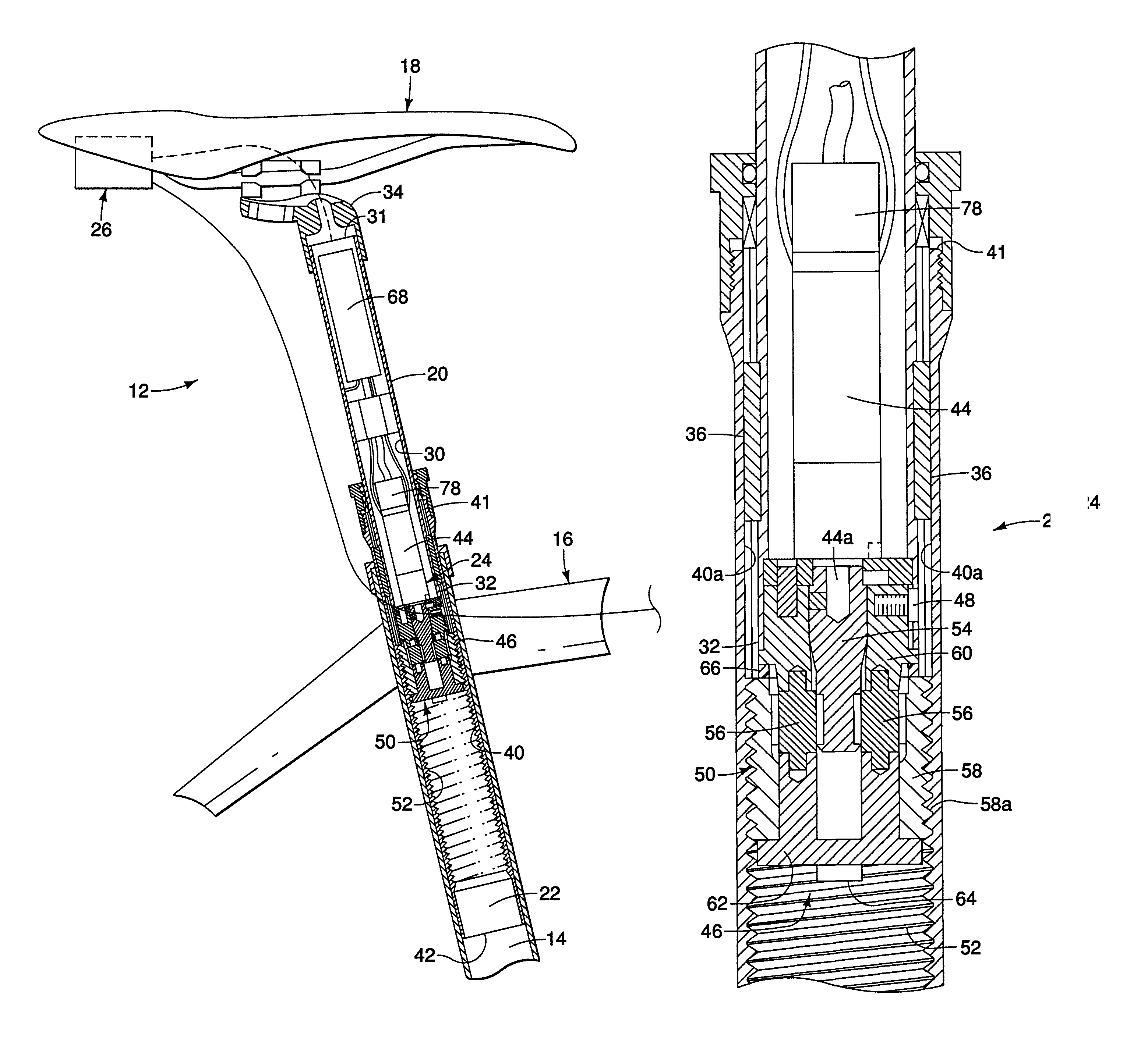 Motorized bicycle seatpost assembly