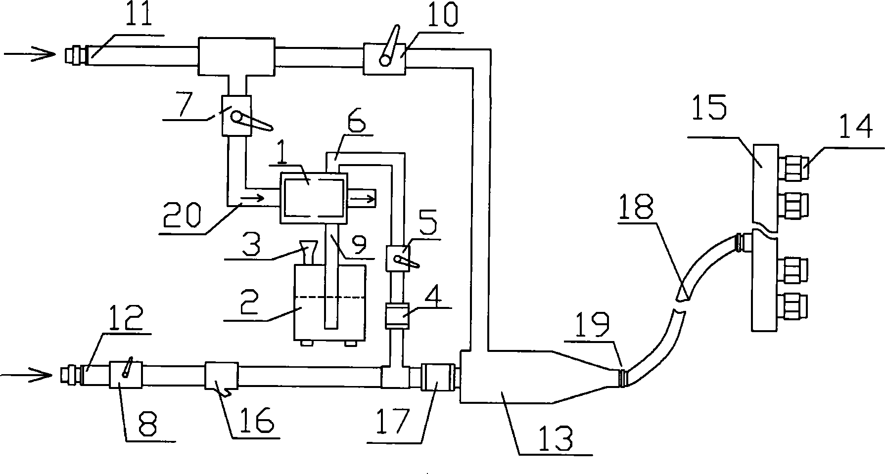 Coal mine down-hole foam dedusting system