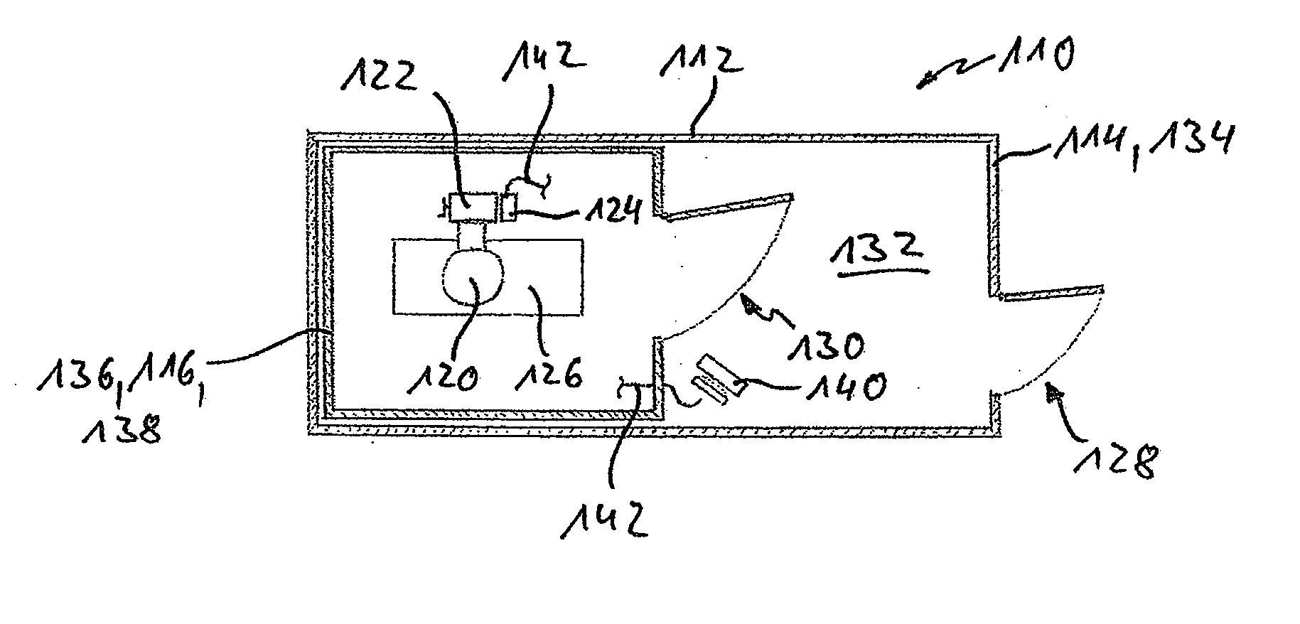 Measuring container for biomagnetic measurements