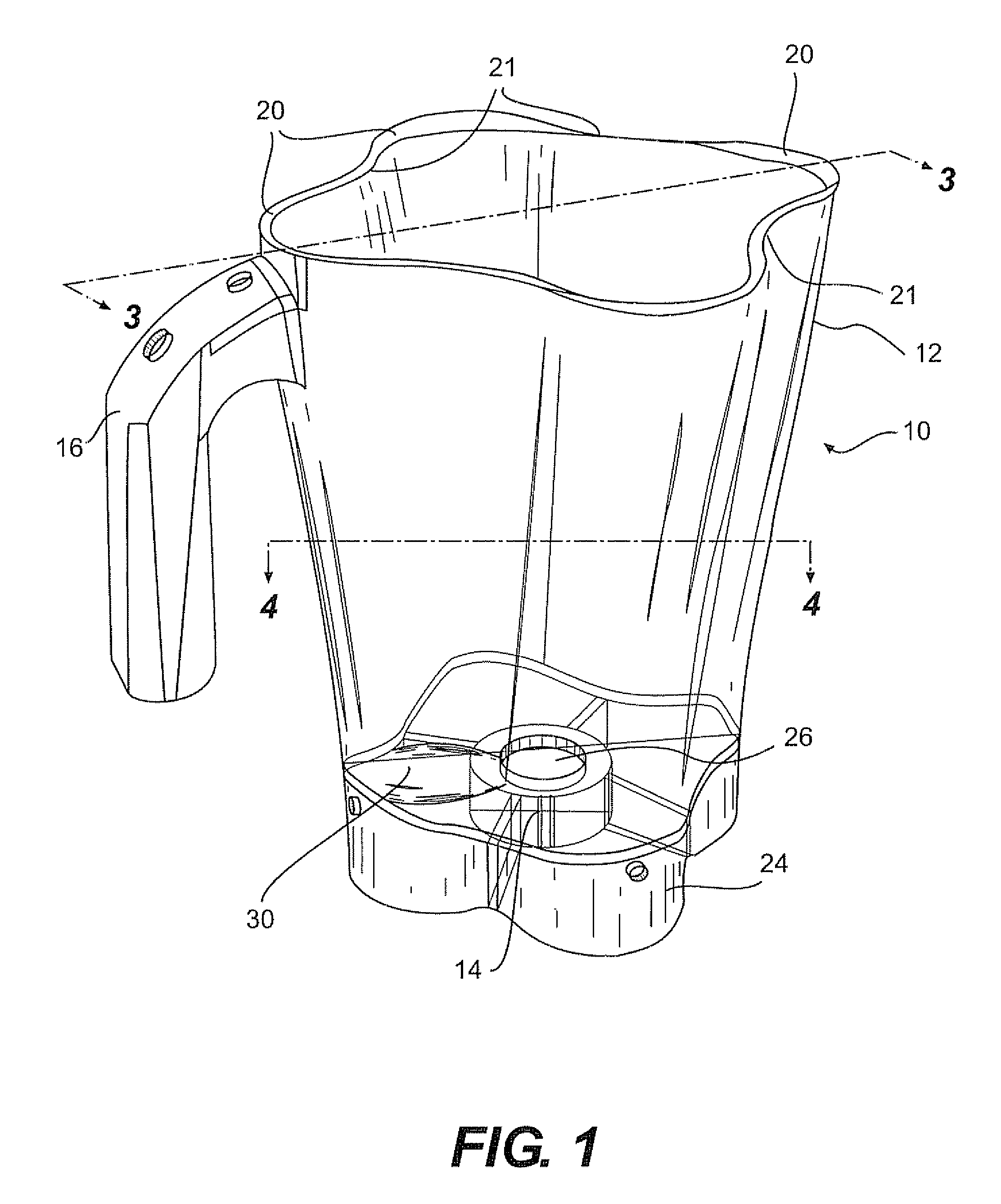 Dispensing blender jar