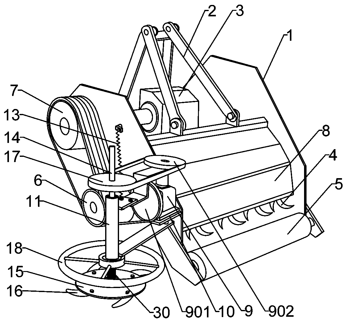 Multifunctional weeding rotary cultivator for orchard