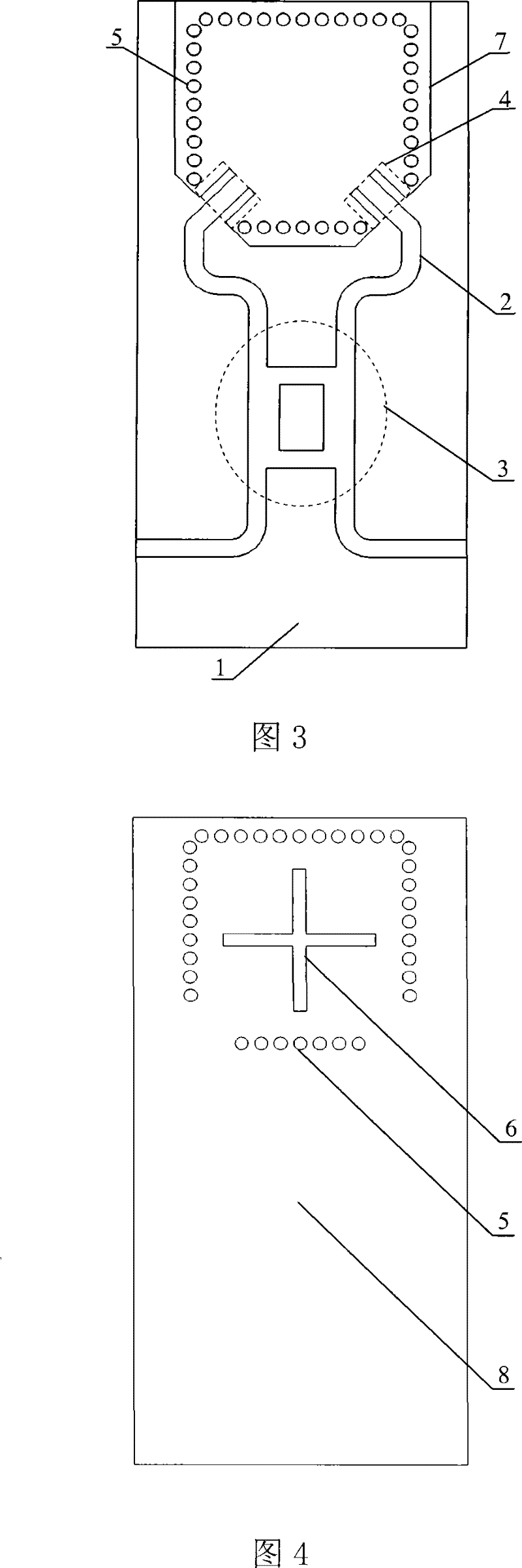 Polarization antenna for directional coupler feedback low profile back cavity round