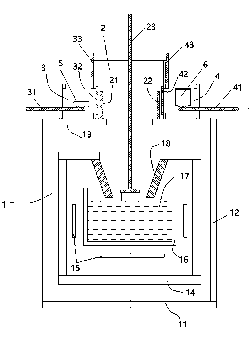 Quasi-monocrystalline silicon crystal growth method and thermal field structure